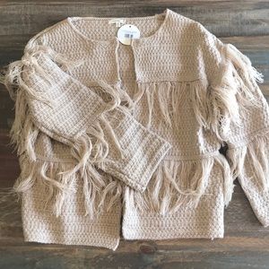 Size small Fringe Cardigan NWT